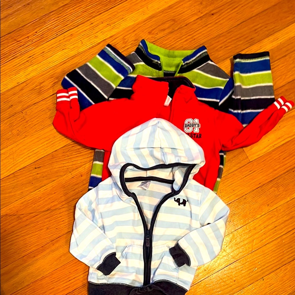 Striped Kids Hoodie and Jacket Set